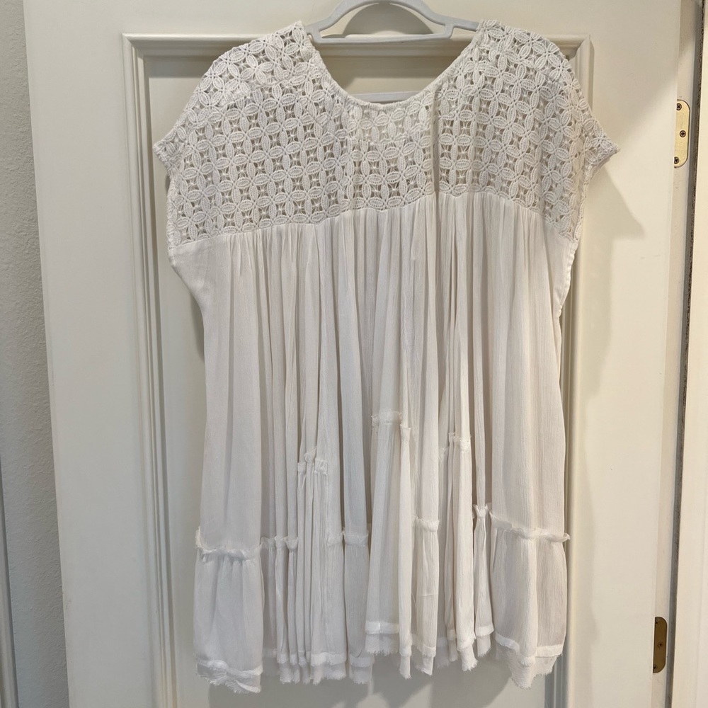 NEW Anthropologie white long top/dress